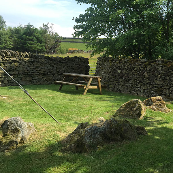 Dog friendly garden at Yan cottage